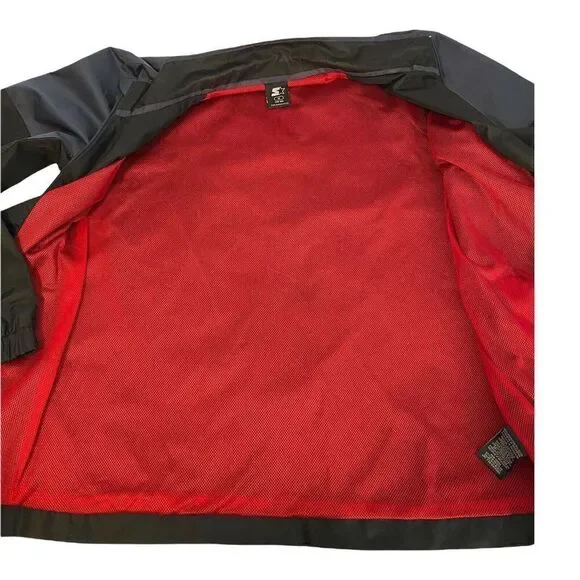 Starter Mens Windbreaker Jacket Full Zip Size M Black and Gray Tu Tone - Picture 5 of 10
